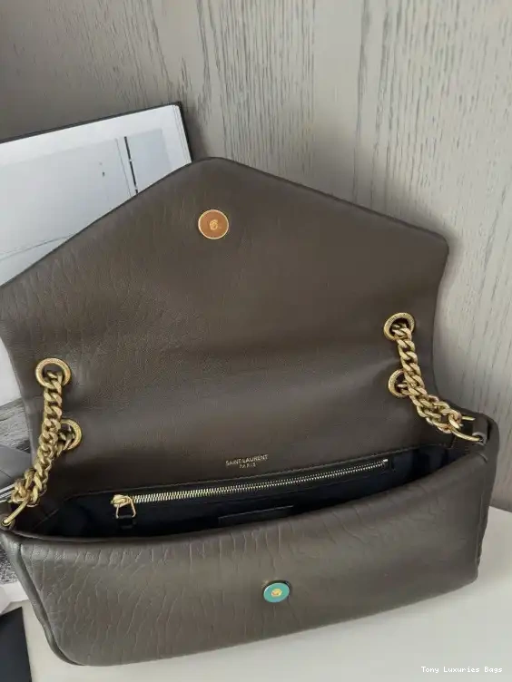 Tony Luxuries IN CALYPSO YSL MEDIUM LAMBSKIN GRAINED 0503